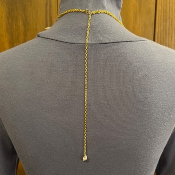 Seashell 2-Layer Boho Beach Handmade Gold Necklace, Real Spiral Seashells - Picture 11 of 16